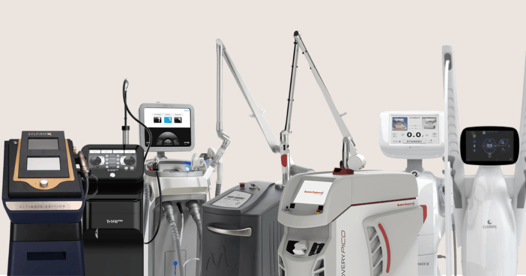 さやか美容クリニックの美容皮膚科で使われる治療機器